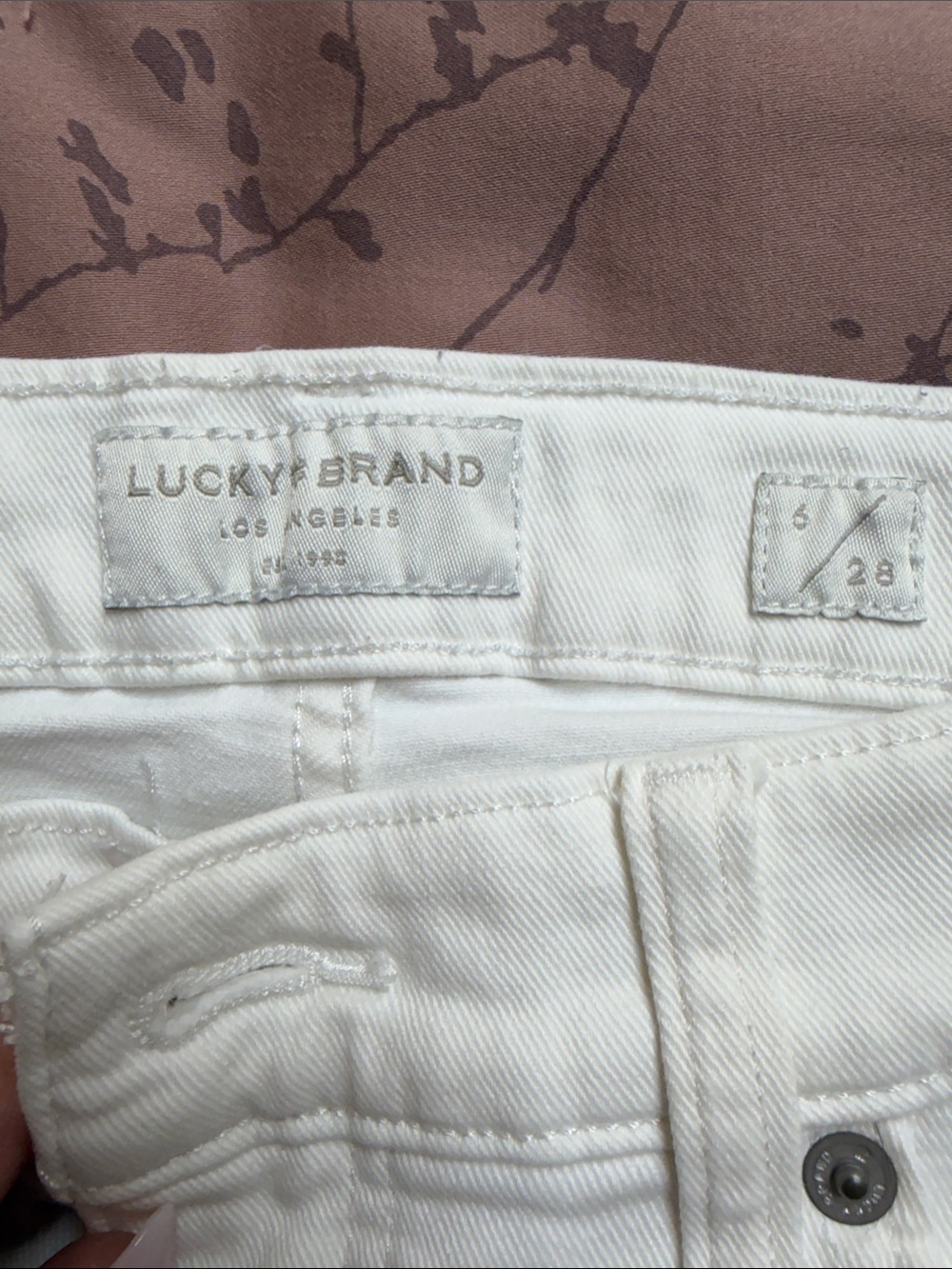 Lucky Brand White Women's Skinny Jeans/MID RISE CROP AVA